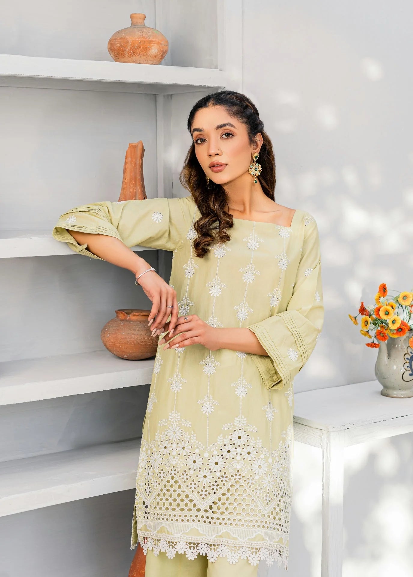 Fleur co-ord set (green)