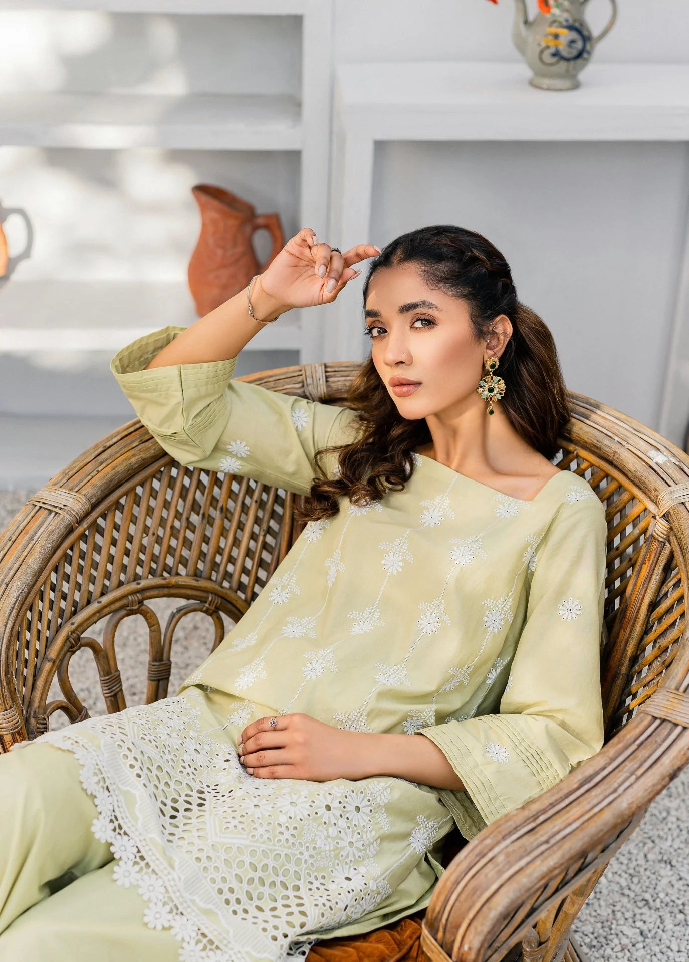 Fleur co-ord set (green)