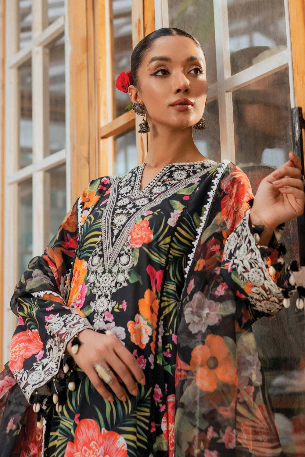 Gul-e-Lala - 3 Piece - Embroidered Lawn