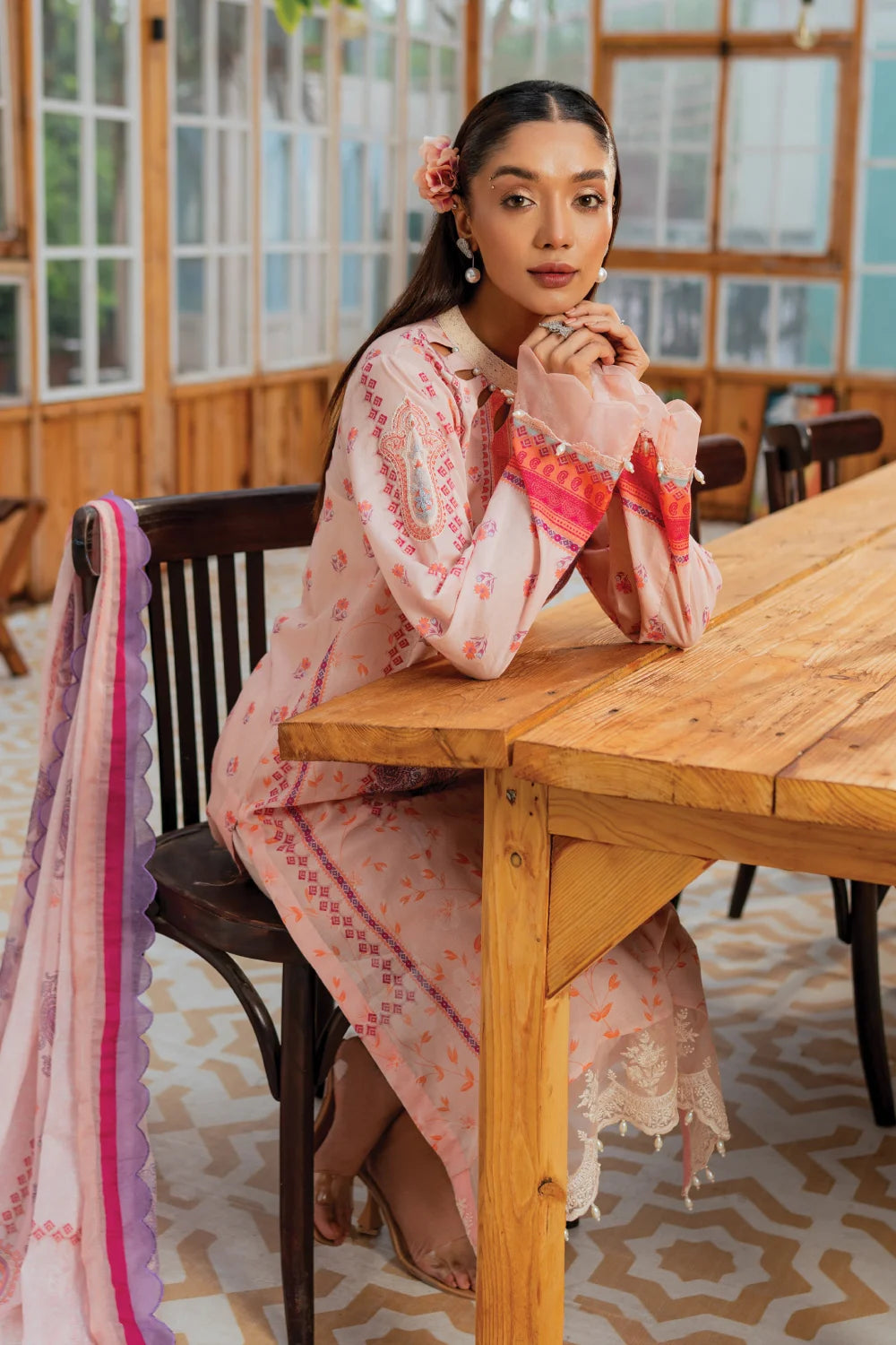Gulmohar - 3 Piece - Embroidered Lawn