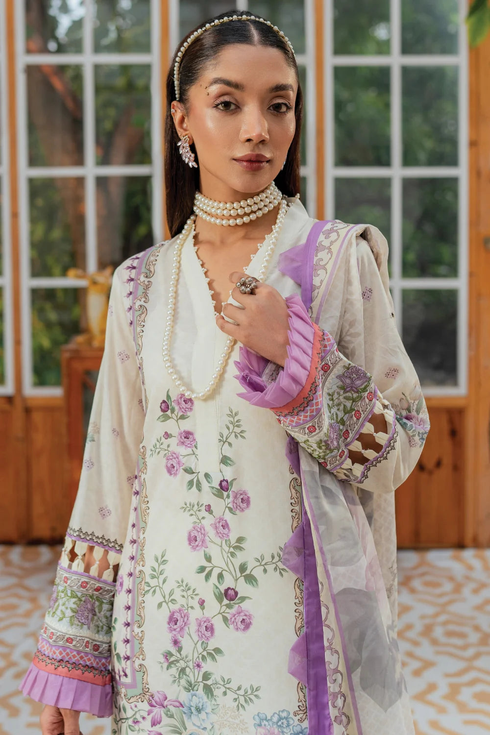 Gulnar - 3 Piece - Embroidered Lawn