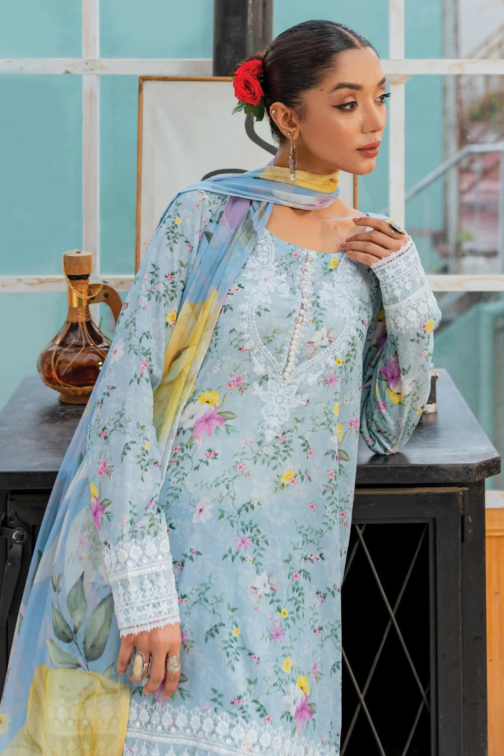 Gulona - 3 Piece - Embroidered Lawn