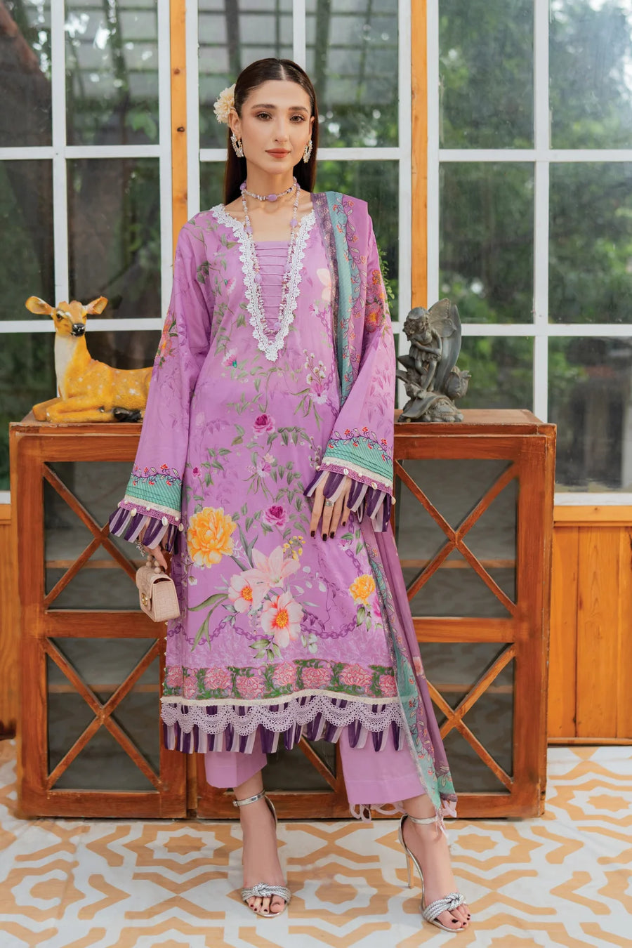 Phulkari - 3 Piece - Embroidered Lawn