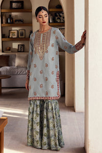 Zebunissa - 2 Piece - Raw Silk(Shirt/Garara) - Stitched - Ghonche Official
