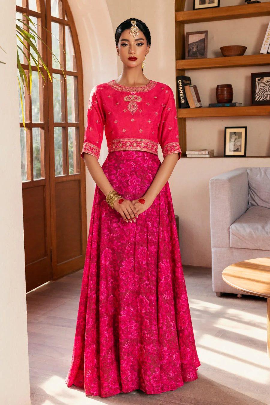 Mumtaz - 2 Piece Raw Silk(Choli/Lehnga) - Stitched