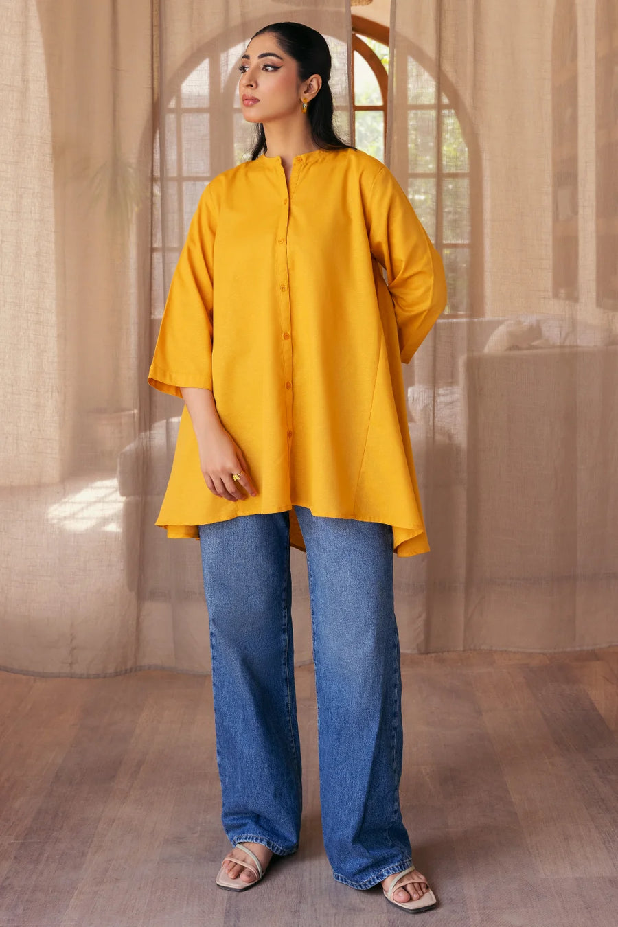 Mustard yellow shirt